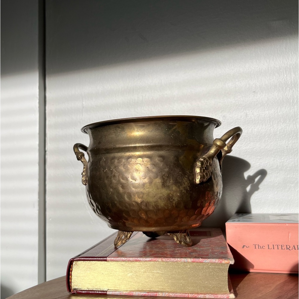 Brass Hammered Cauldron\Planter Made in India